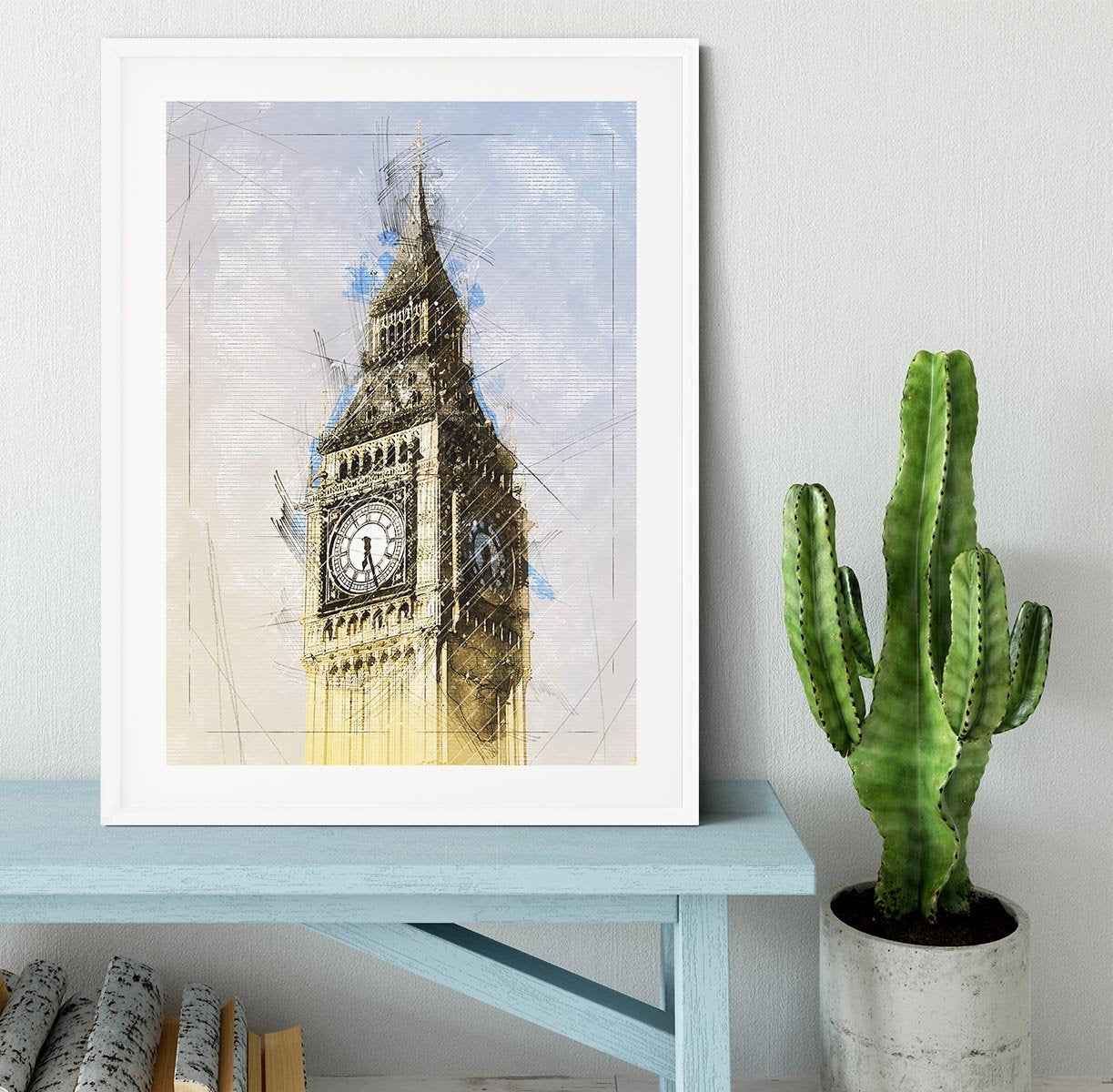 Big Ben Painting Framed Print - Canvas Art Rocks - 5