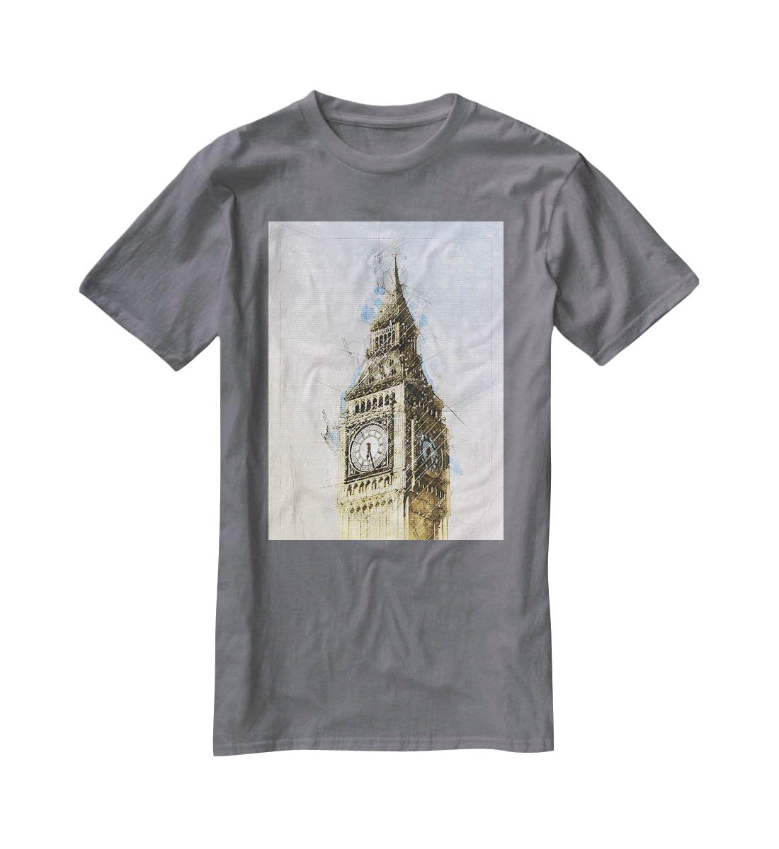 Big Ben Painting T-Shirt - Canvas Art Rocks - 3