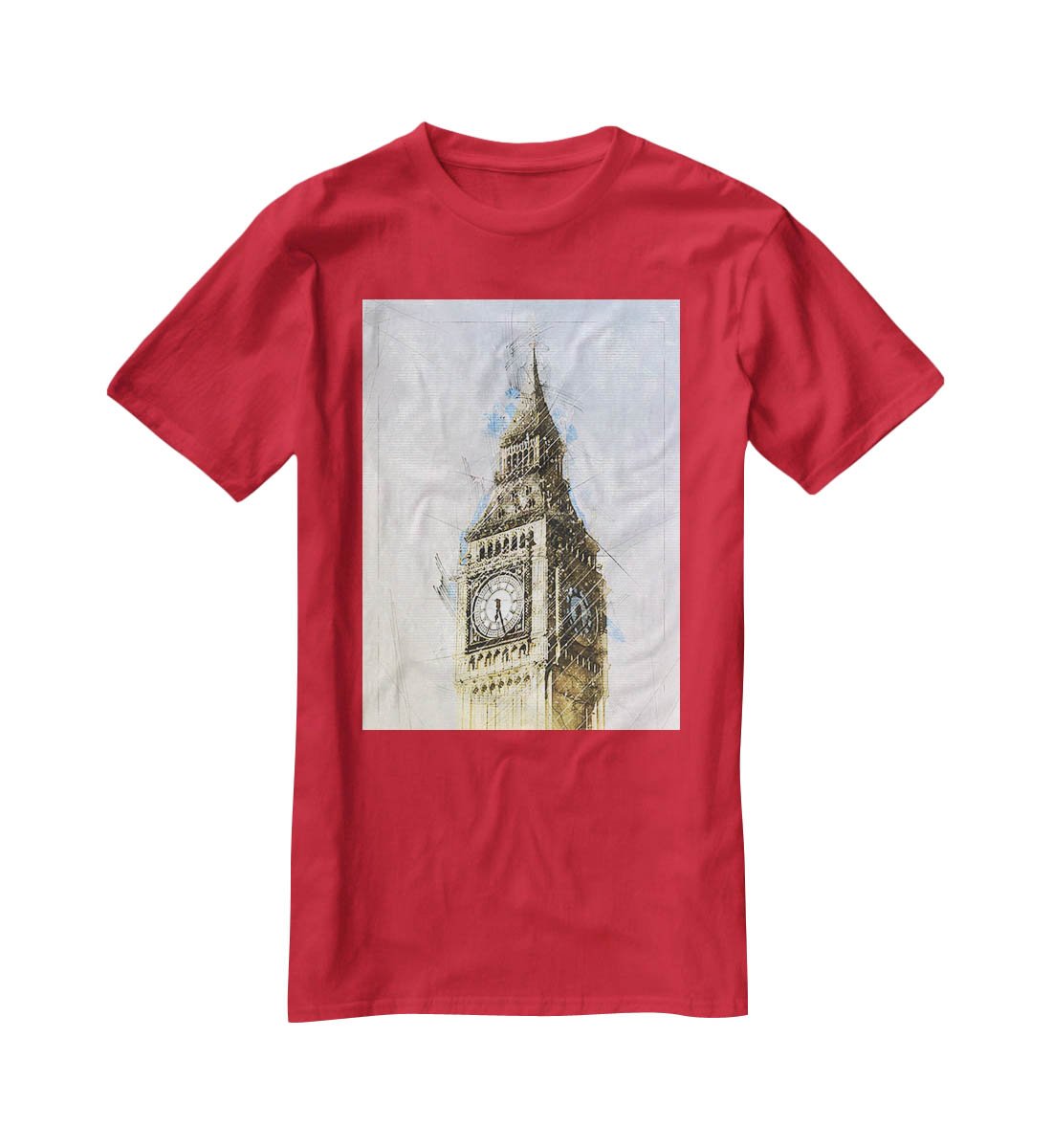 Big Ben Painting T-Shirt - Canvas Art Rocks - 4