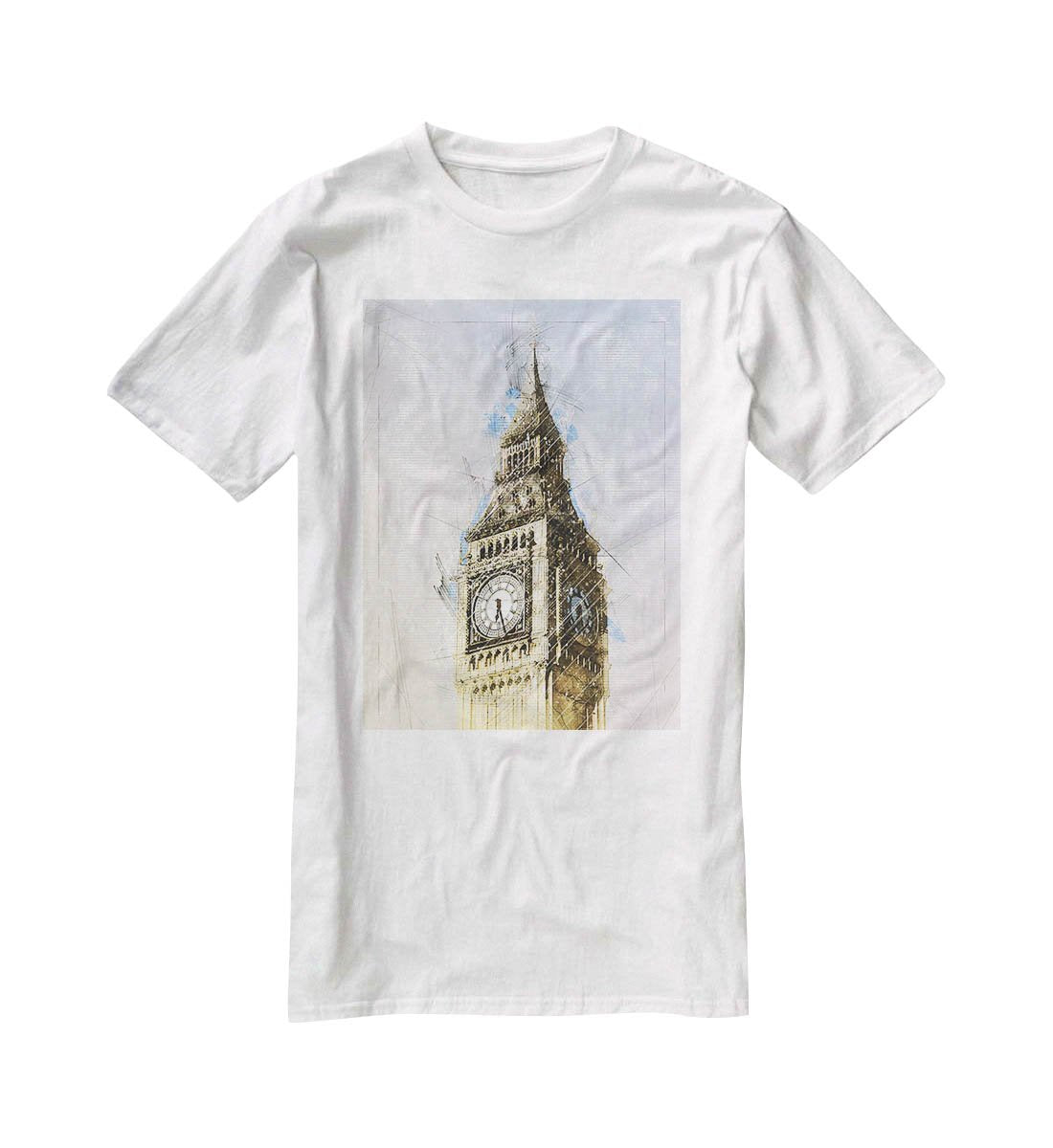 Big Ben Painting T-Shirt - Canvas Art Rocks - 5