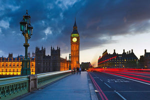 Big Ben at night London Wall Mural Wallpaper - Canvas Art Rocks - 1