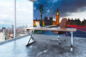 Big Ben at night London Wall Mural Wallpaper - Canvas Art Rocks - 3