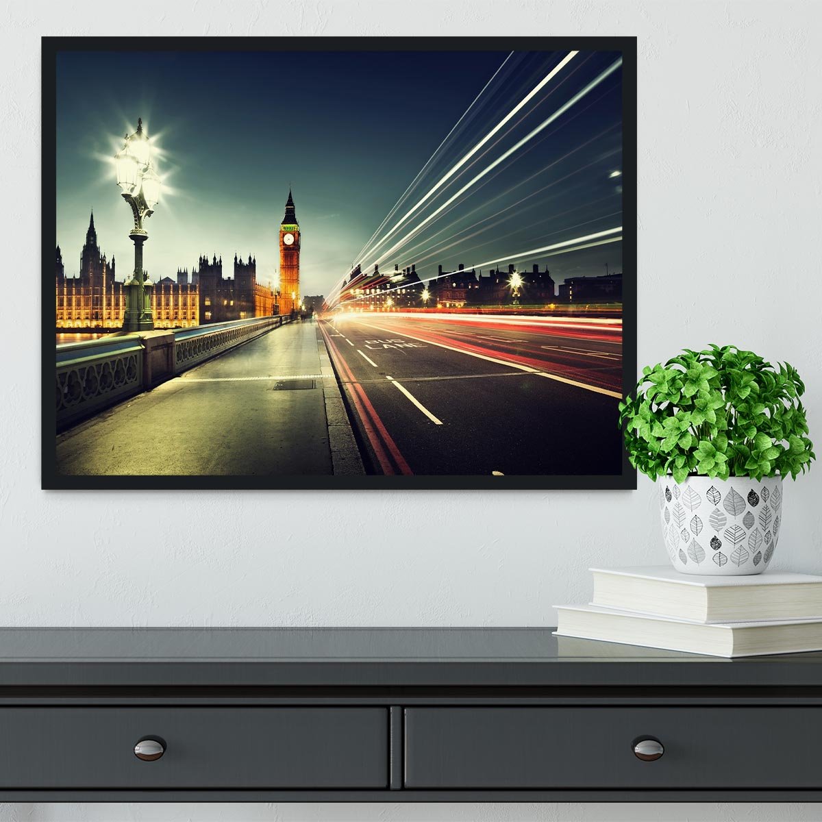 Big Ben from Westminster Bridge Framed Print - Canvas Art Rocks - 2