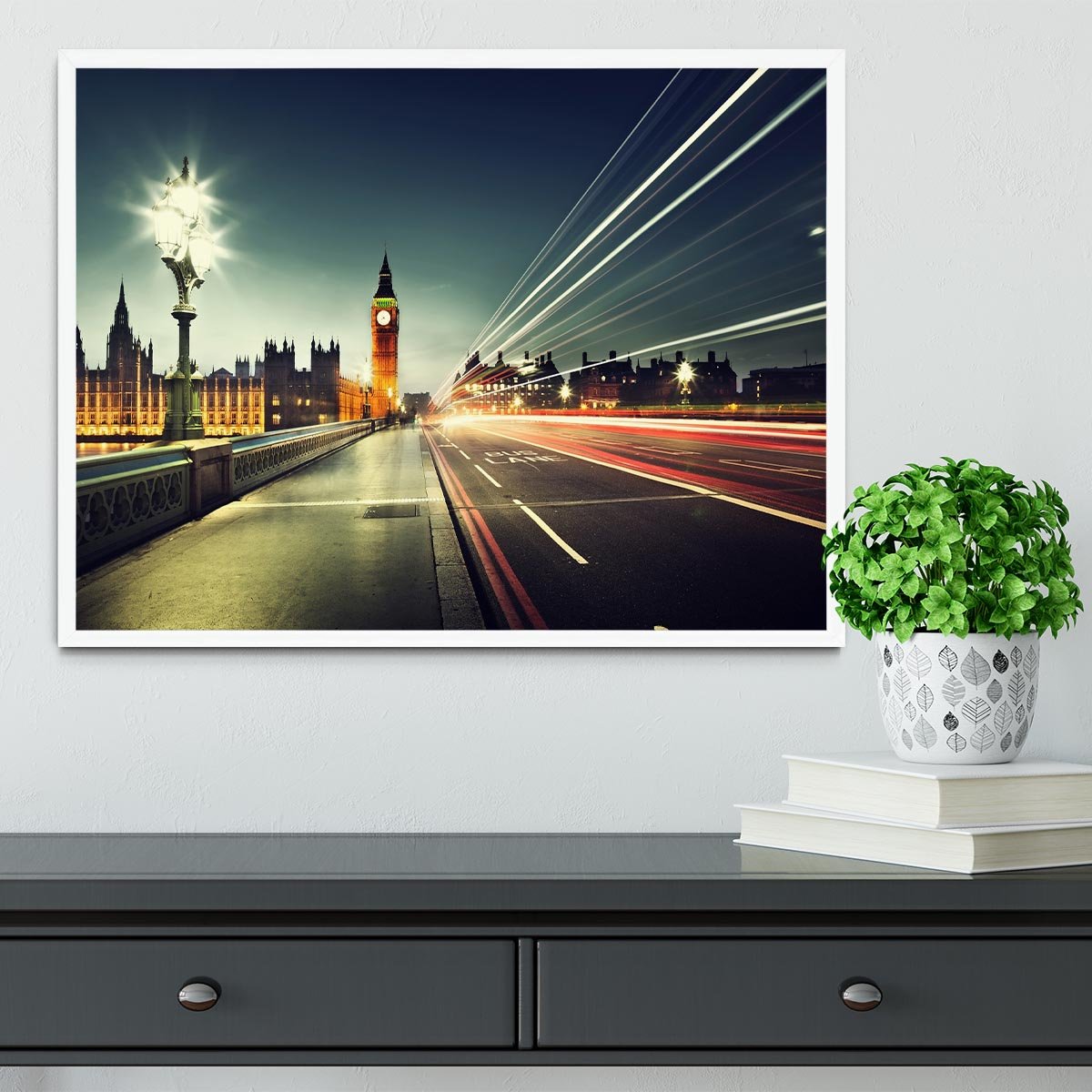 Big Ben from Westminster Bridge Framed Print - Canvas Art Rocks -6
