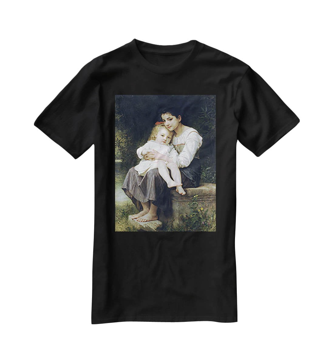 Big Sis By Bouguereau T-Shirt - Canvas Art Rocks - 1