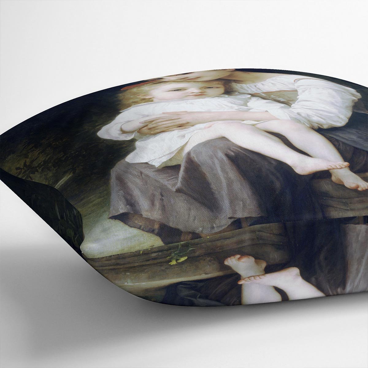 Big Sis By Bouguereau Throw Pillow