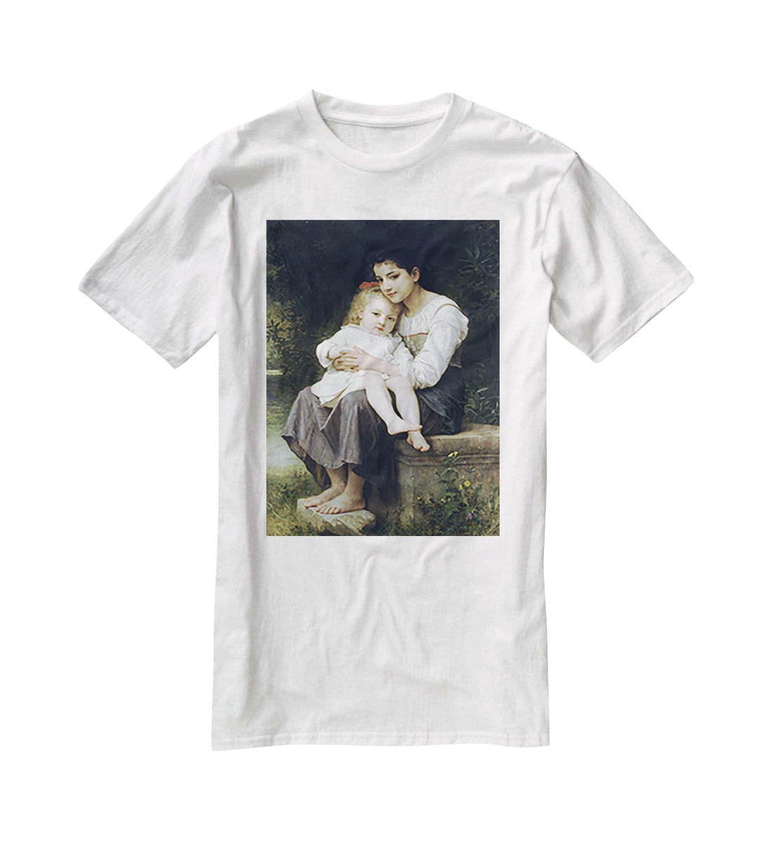 Big Sis By Bouguereau T-Shirt - Canvas Art Rocks - 5