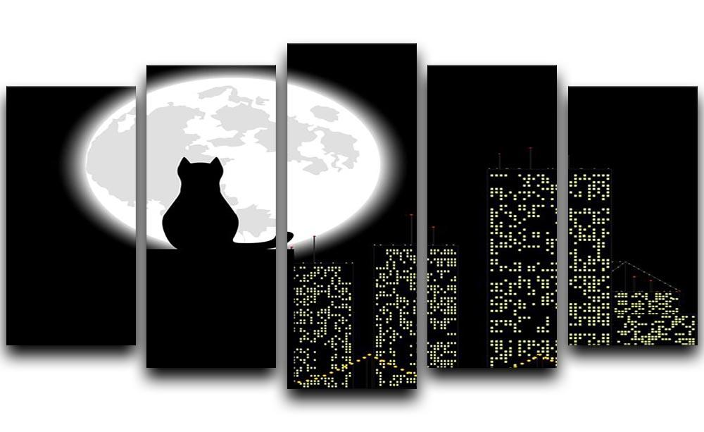 Big city ang cat 5 Split Panel Canvas - Canvas Art Rocks - 1