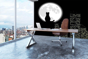 Big city ang cat Wall Mural Wallpaper - Canvas Art Rocks - 3