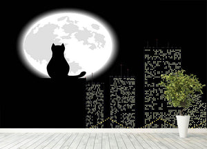 Big city ang cat Wall Mural Wallpaper - Canvas Art Rocks - 4