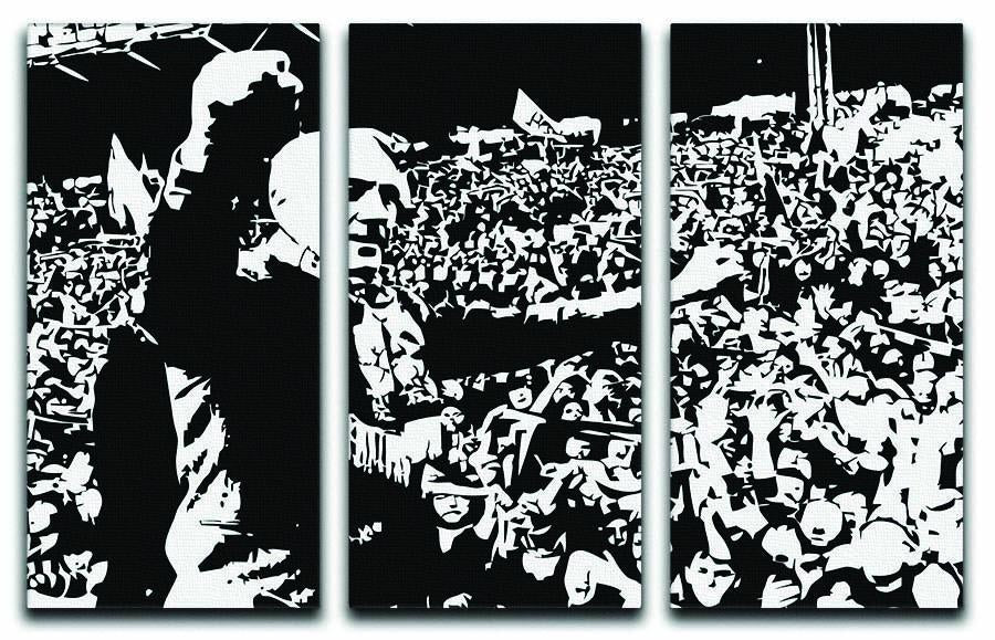 Bill Shankly 3 Split Panel Canvas Print - Canvas Art Rocks - 1