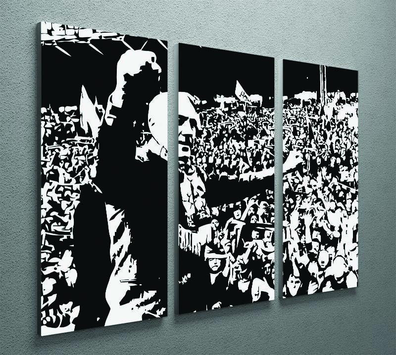 Bill Shankly 3 Split Panel Canvas Print - Canvas Art Rocks - 2