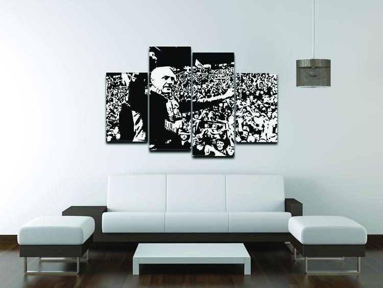 Bill Shankly 4 Split Panel Canvas - Canvas Art Rocks - 3