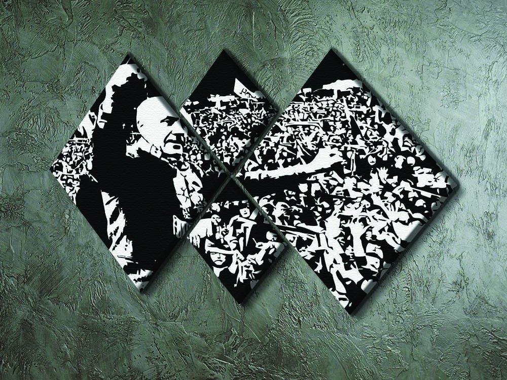 Bill Shankly 4 Square Multi Panel Canvas - Canvas Art Rocks - 2