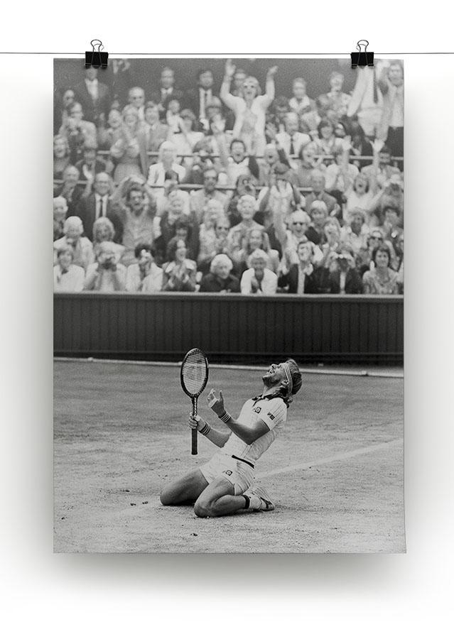 Bjorn Borg celebrates at Wimbledon Canvas Print or Poster - Canvas Art Rocks - 2