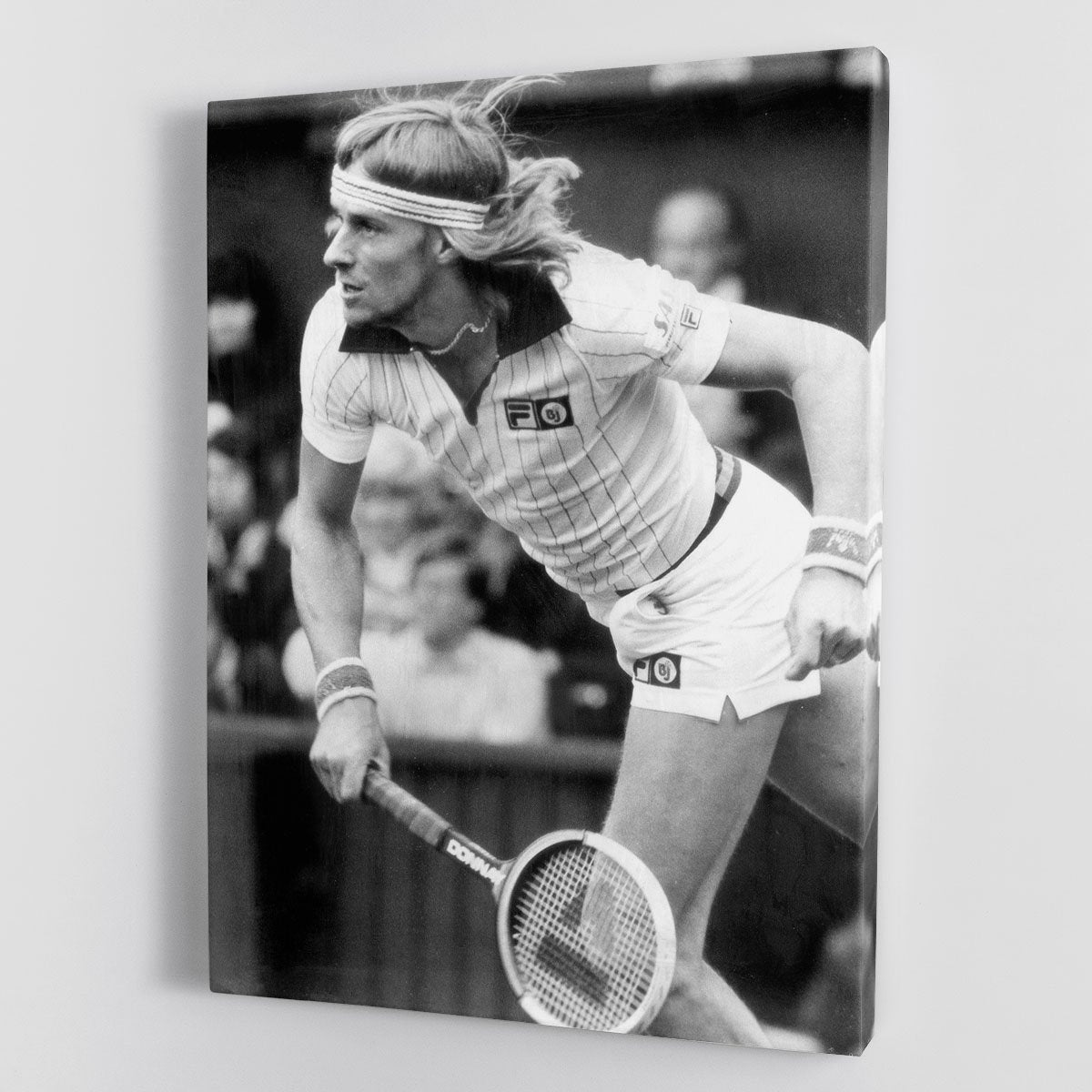 Bjorn Borg in action at Wimbledon Canvas Print or Poster