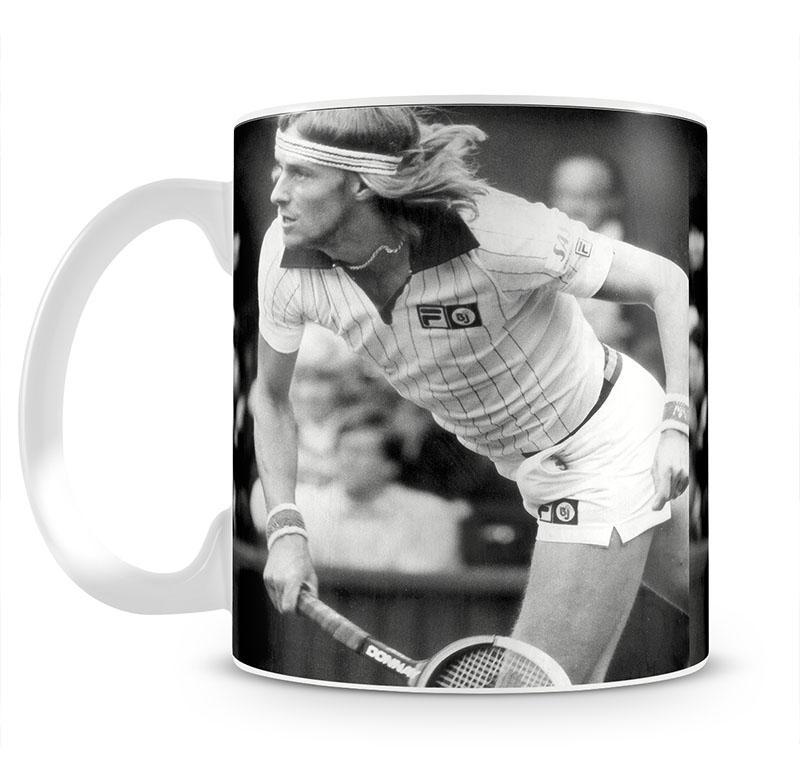 Bjorn Borg in action at Wimbledon Mug - Canvas Art Rocks - 2