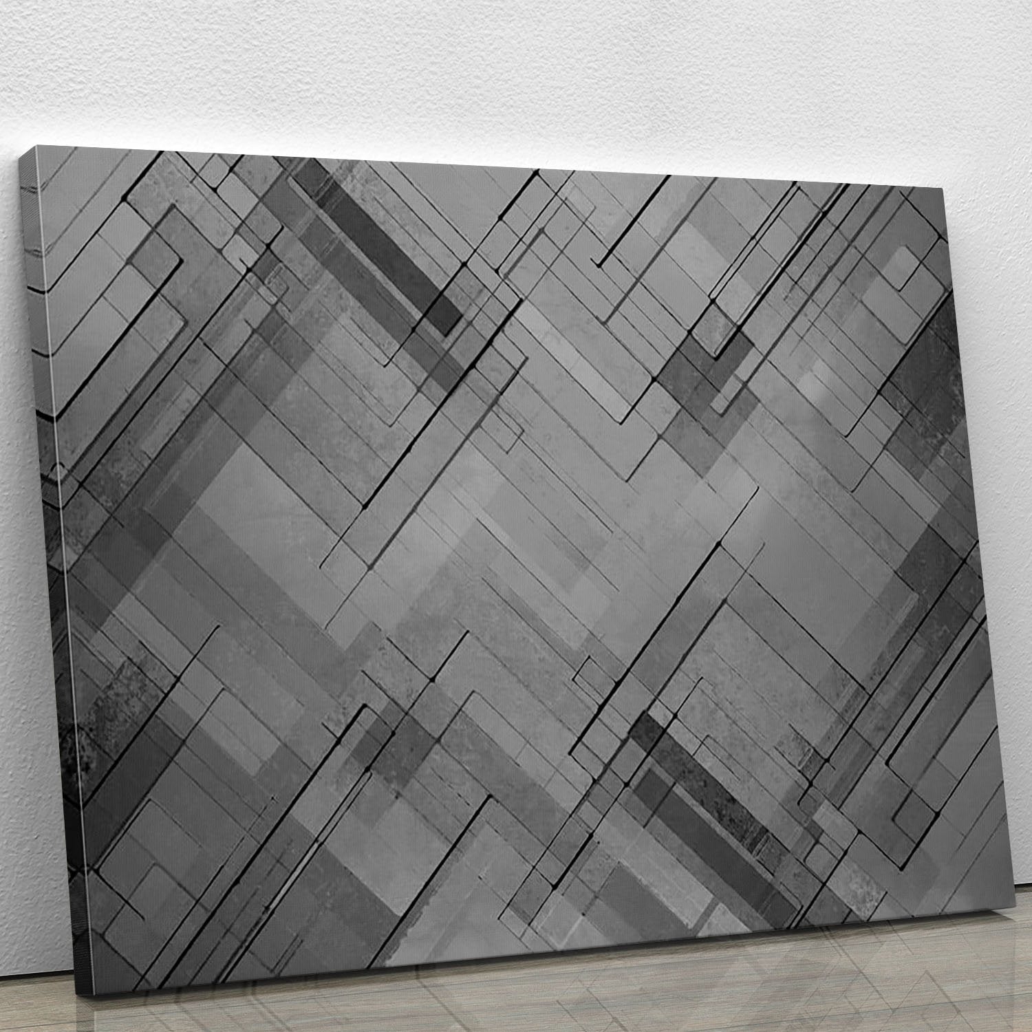 Black Chevron Background Canvas Print or Poster