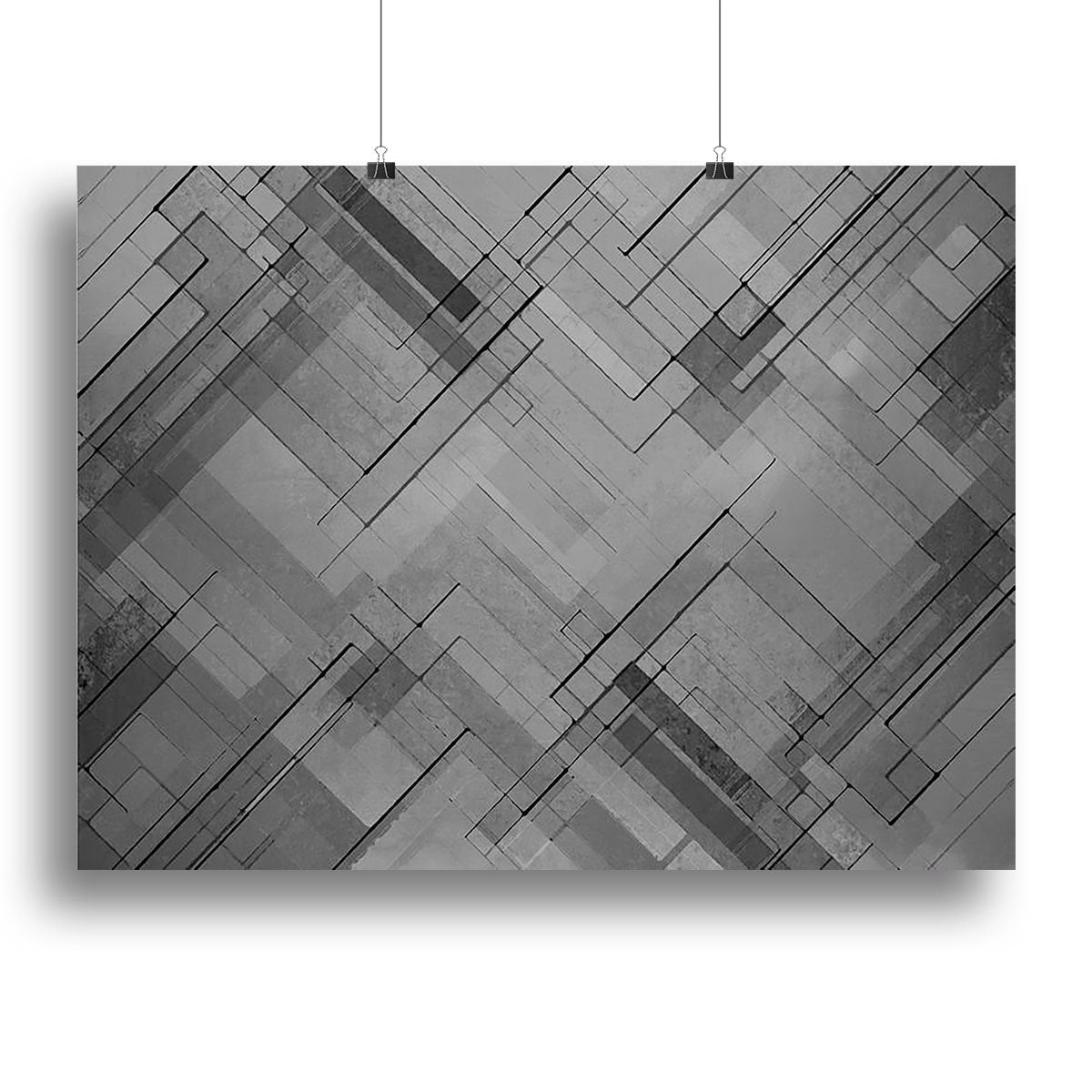 Black Chevron Background Canvas Print or Poster