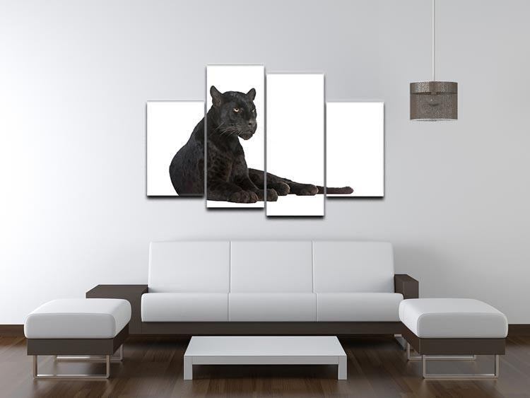 Black Leopard 6 years 4 Split Panel Canvas - Canvas Art Rocks - 3