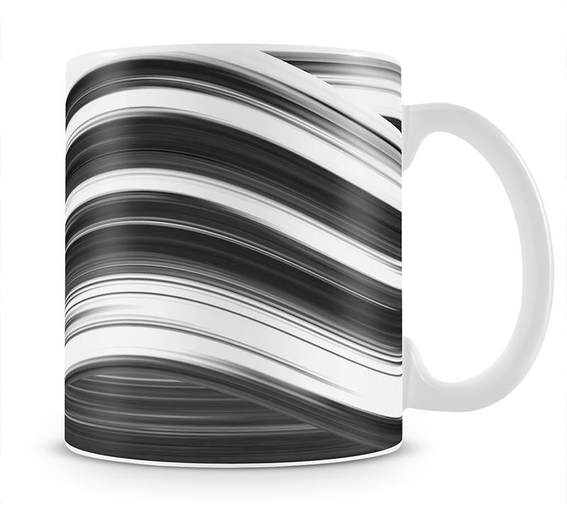 Black and White Wave Mug - Canvas Art Rocks - 1