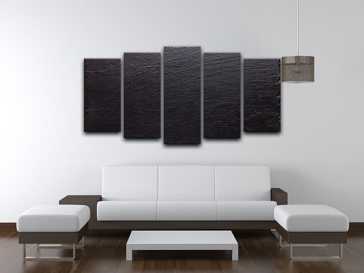 Black slate stone 5 Split Panel Canvas - Canvas Art Rocks - 3