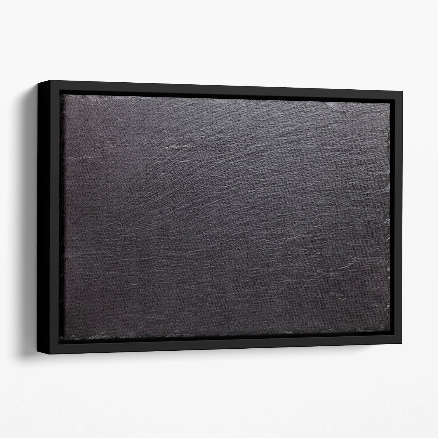 Black slate stone Floating Framed Canvas