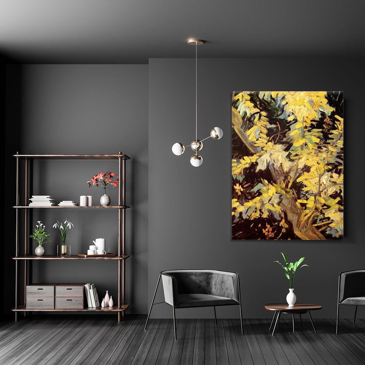 Blossoming Acacia Branches by Van Gogh Canvas Print or Poster