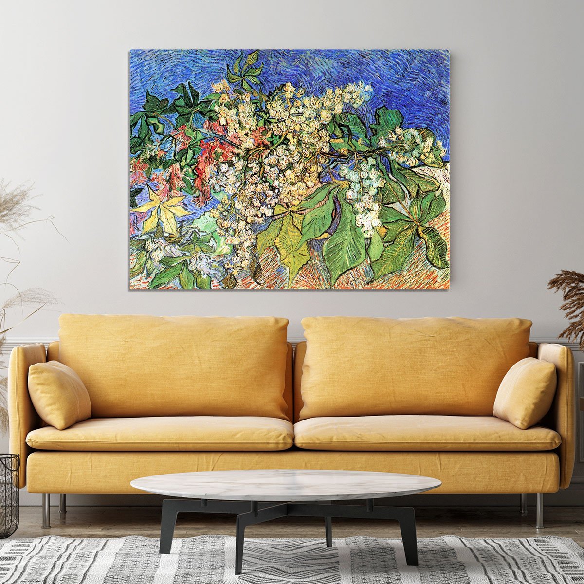 Blossoming Chestnut Branches by Van Gogh Canvas Print or Poster