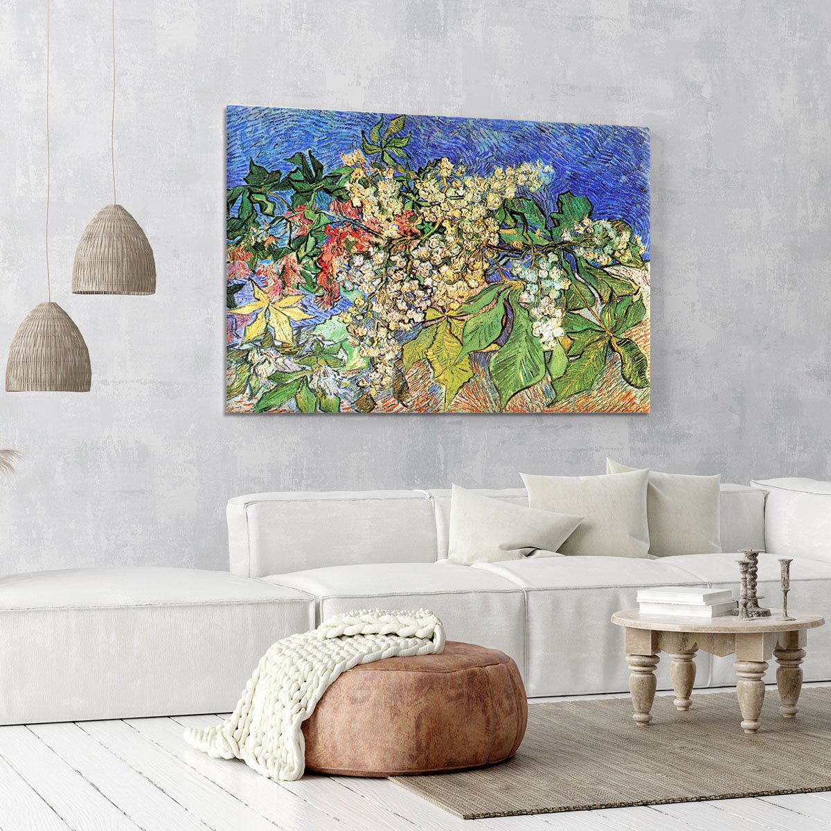 Blossoming Chestnut Branches by Van Gogh Canvas Print or Poster