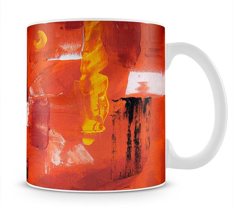 Blue Green and Yellow Abstract Painting Mug - Canvas Art Rocks - 1