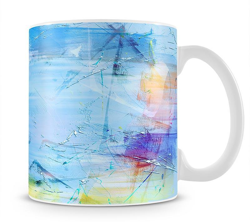 Blue Oil Painting Mug - Canvas Art Rocks - 1