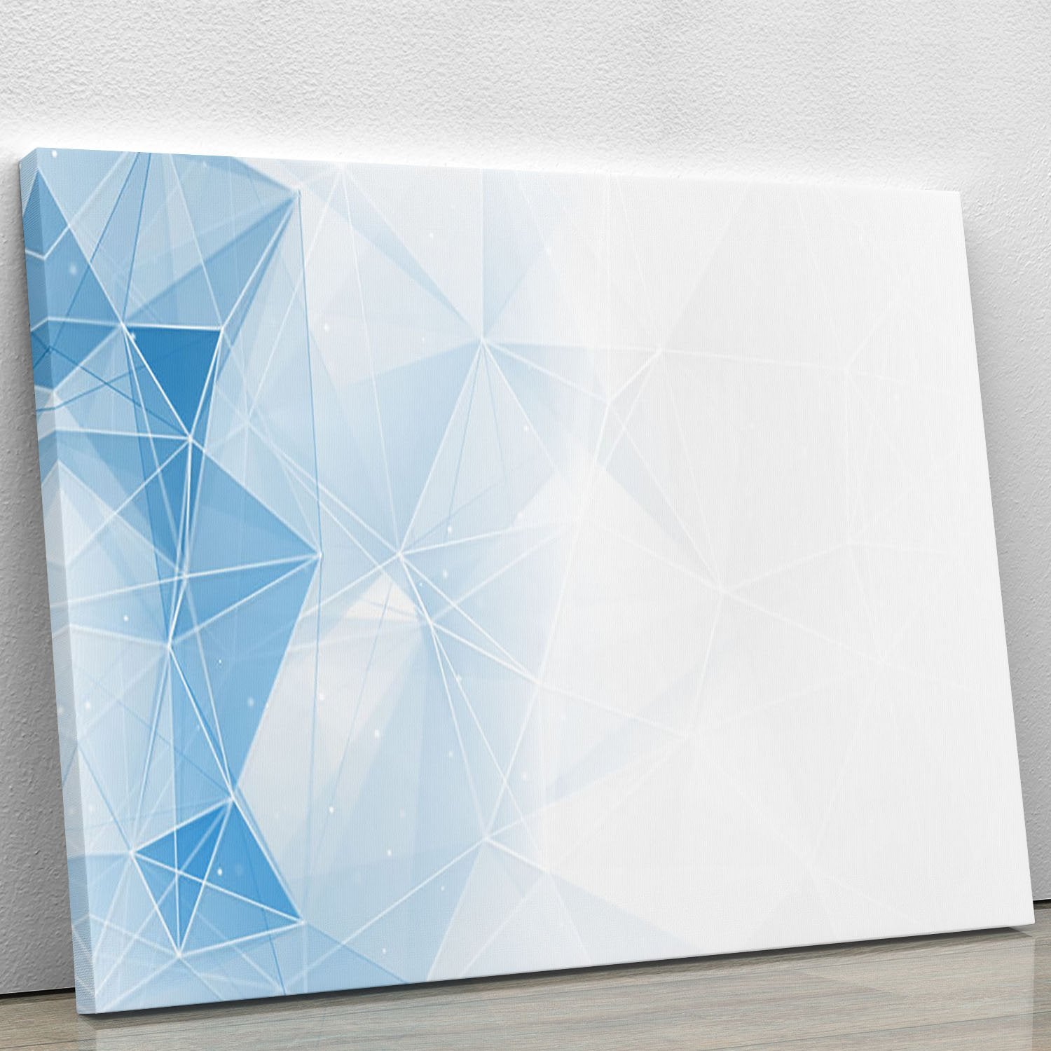 Blue Ombre Geometrical Web Canvas Print or Poster