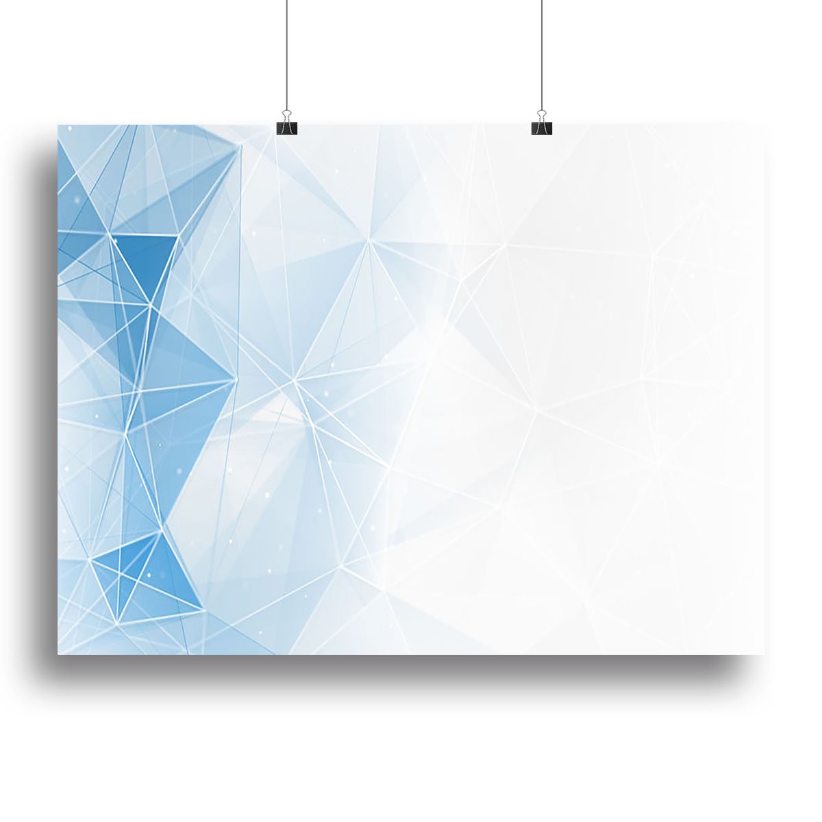Blue Ombre Geometrical Web Canvas Print or Poster