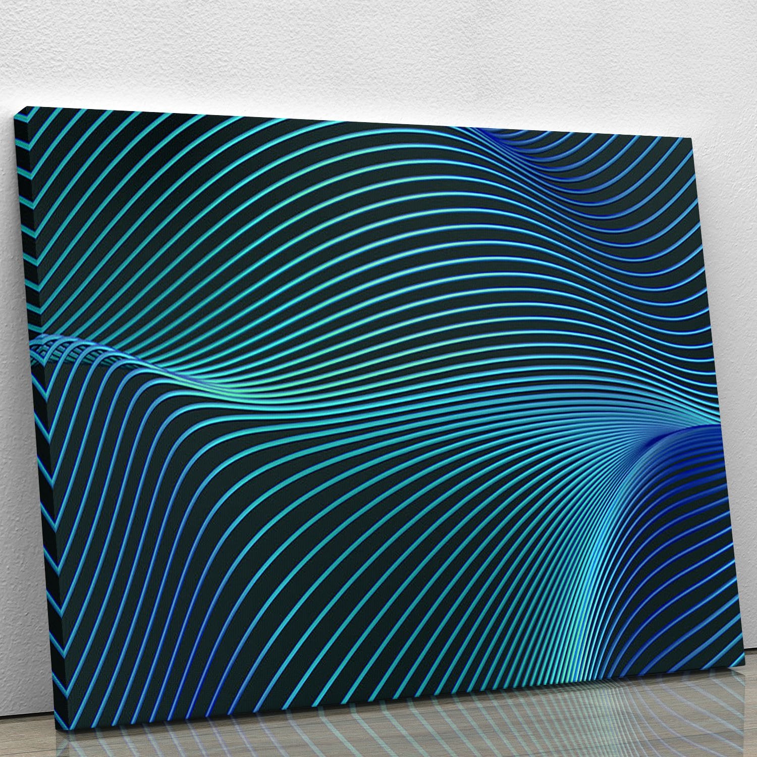 Blue Toned Waves Canvas Print or Poster