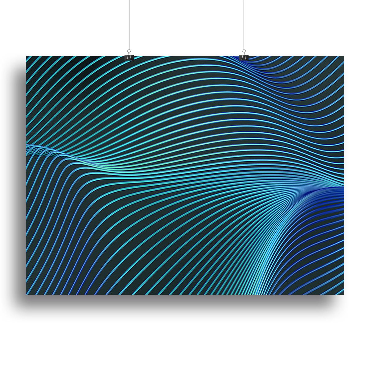 Blue Toned Waves Canvas Print or Poster