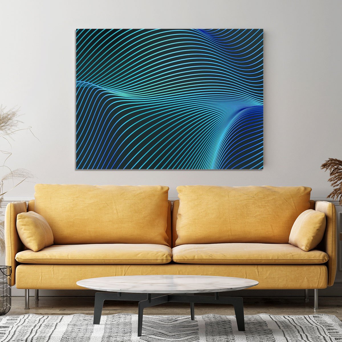 Blue Toned Waves Canvas Print or Poster