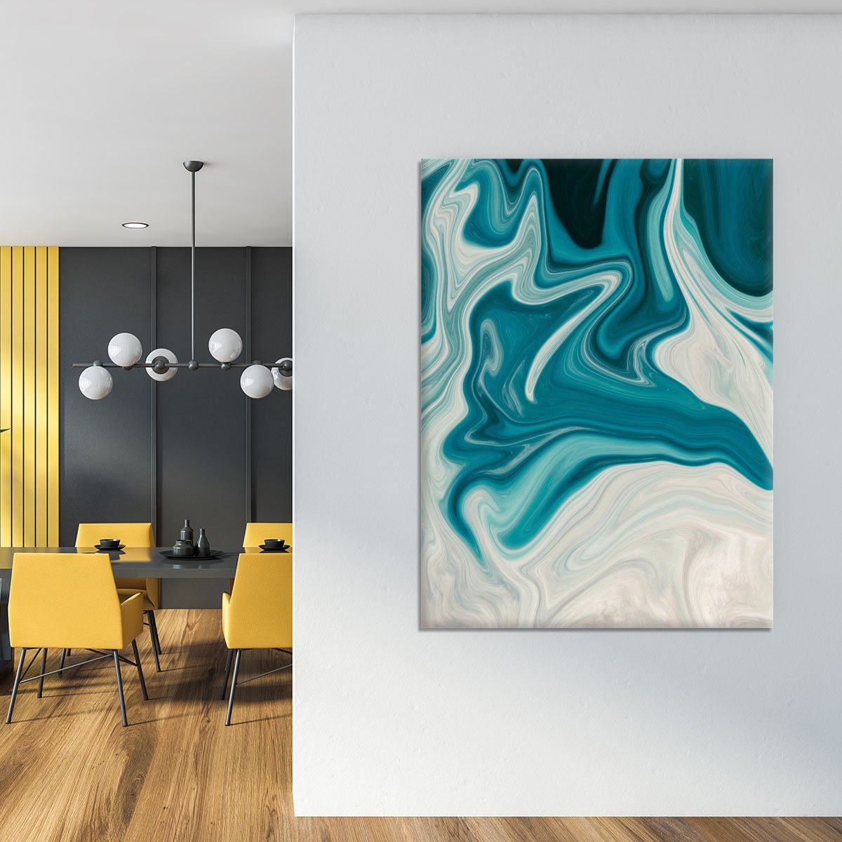 Blue Water Splash Canvas Print or Poster