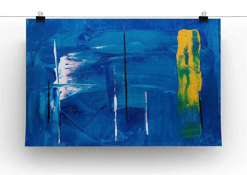 Blue and Green Abstract Painting Canvas Print or Poster - Canvas Art Rocks - 2