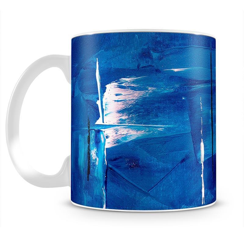 Blue and Green Abstract Painting Mug - Canvas Art Rocks - 2