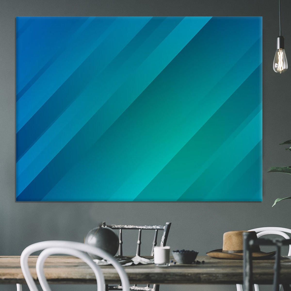 Blue and Green Canvas Print or Poster