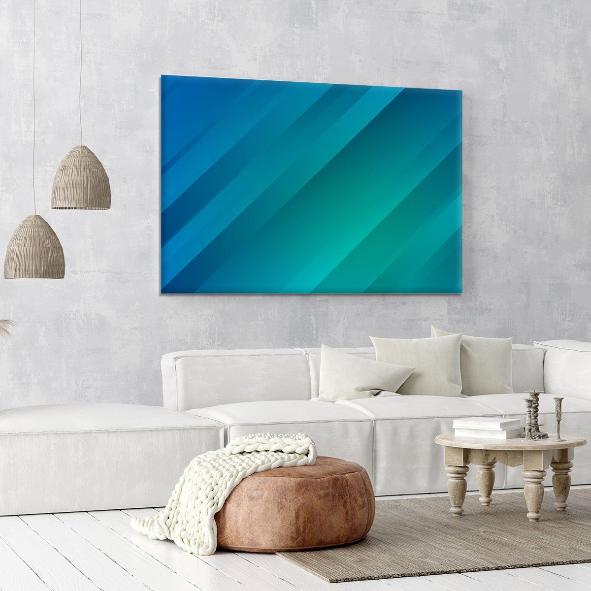 Blue and Green Canvas Print or Poster