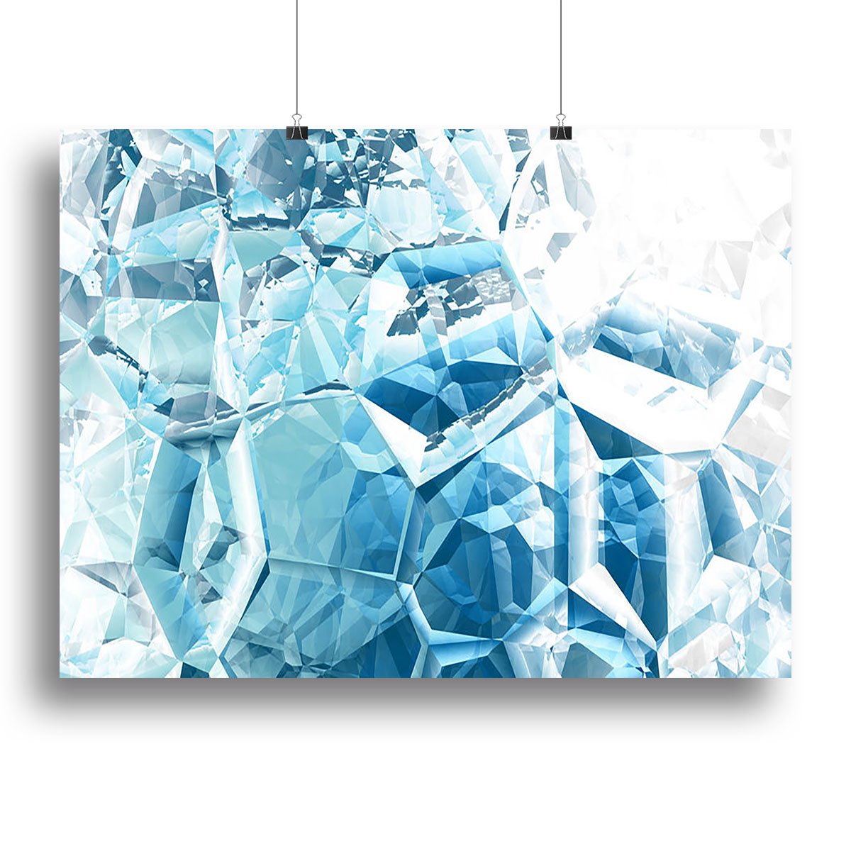 Blue and White Crystal Canvas Print or Poster