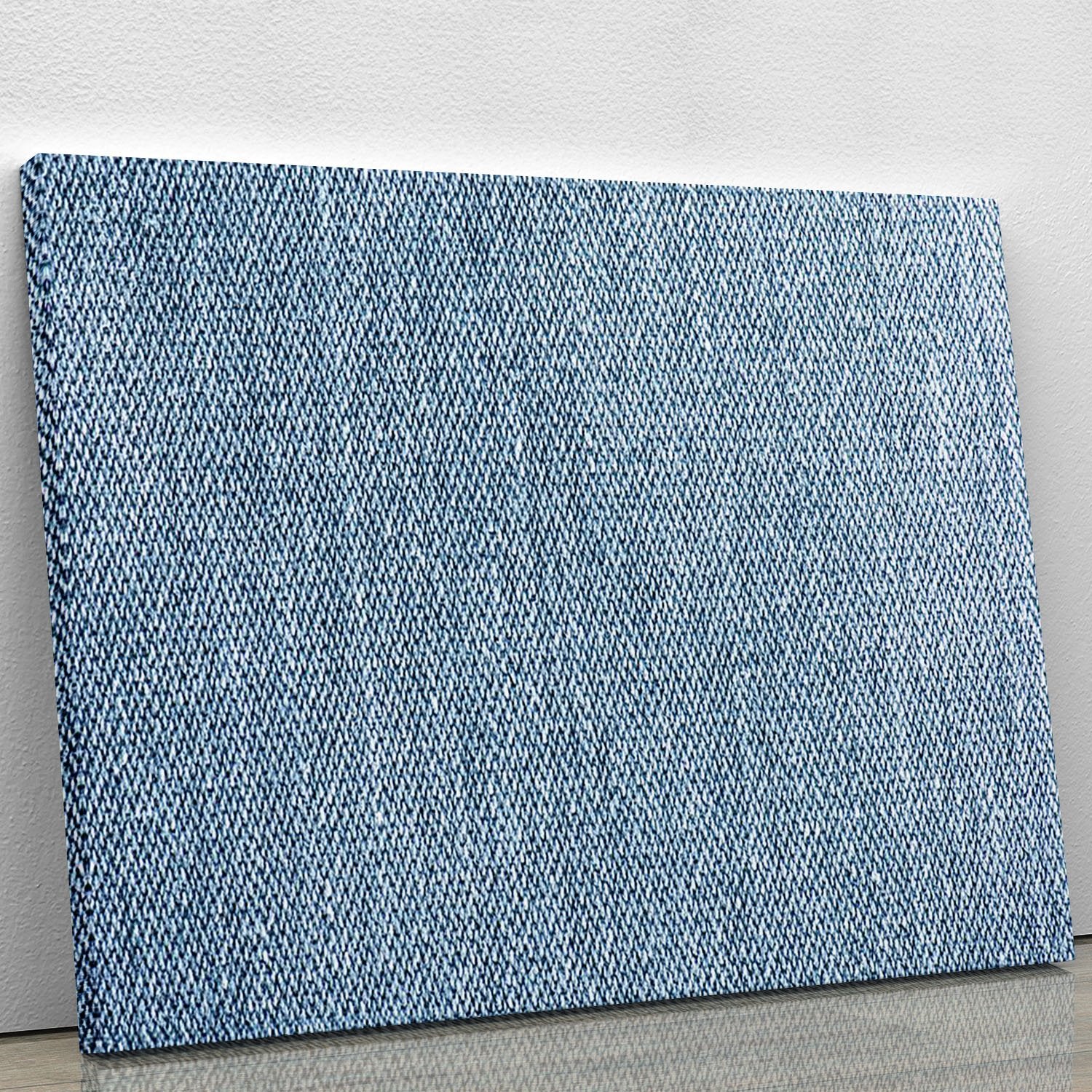 Blue denim texture Canvas Print or Poster