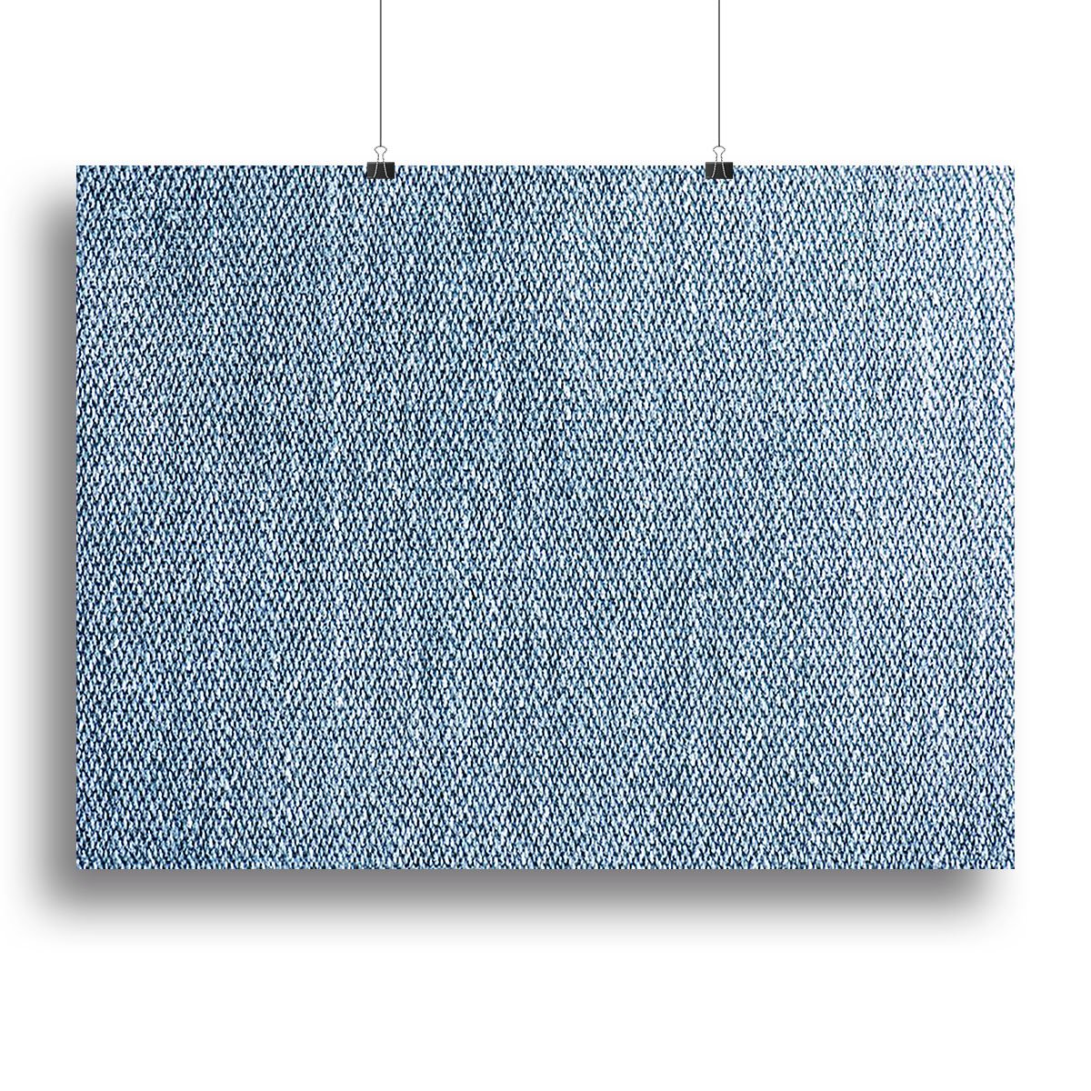 Blue denim texture Canvas Print or Poster