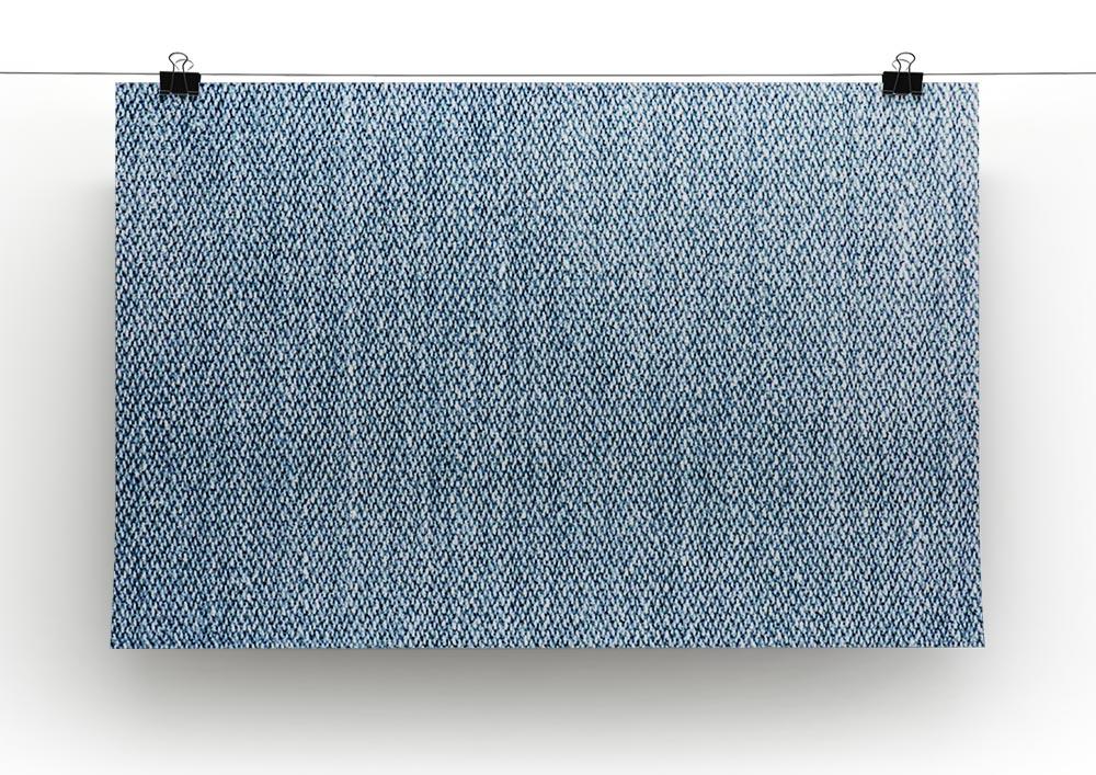 Blue denim texture Canvas Print or Poster - Canvas Art Rocks - 2