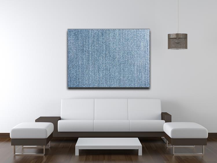Blue denim texture Canvas Print or Poster - Canvas Art Rocks - 4