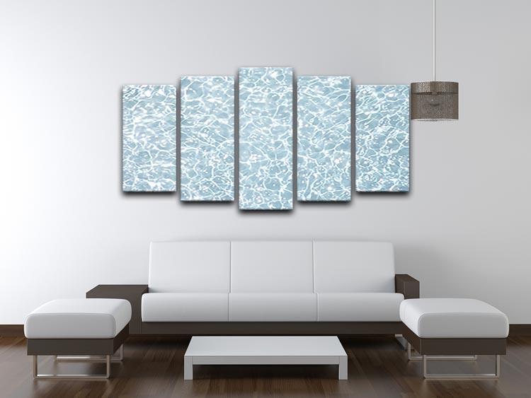 Blue water texture 5 Split Panel Canvas  - Canvas Art Rocks - 3