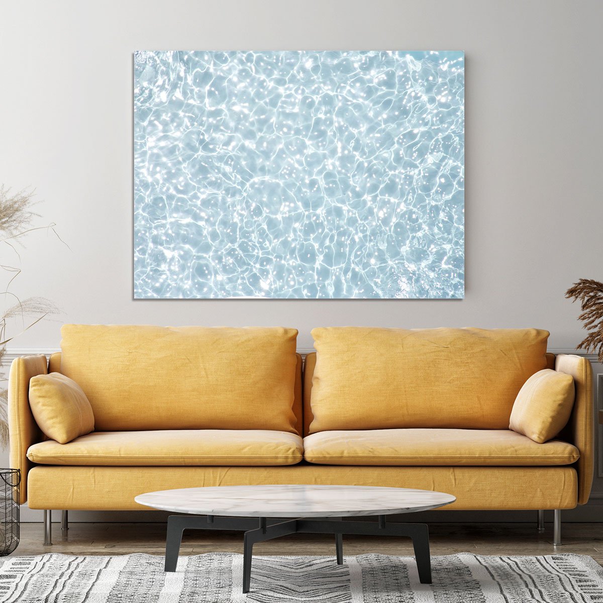 Blue water texture Canvas Print or Poster