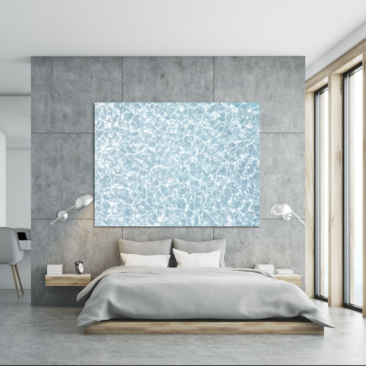 Blue water texture Canvas Print or Poster